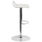 Emma and Oliver Quilted Wave Seat Adjustable Height Barstool with Chrome Base